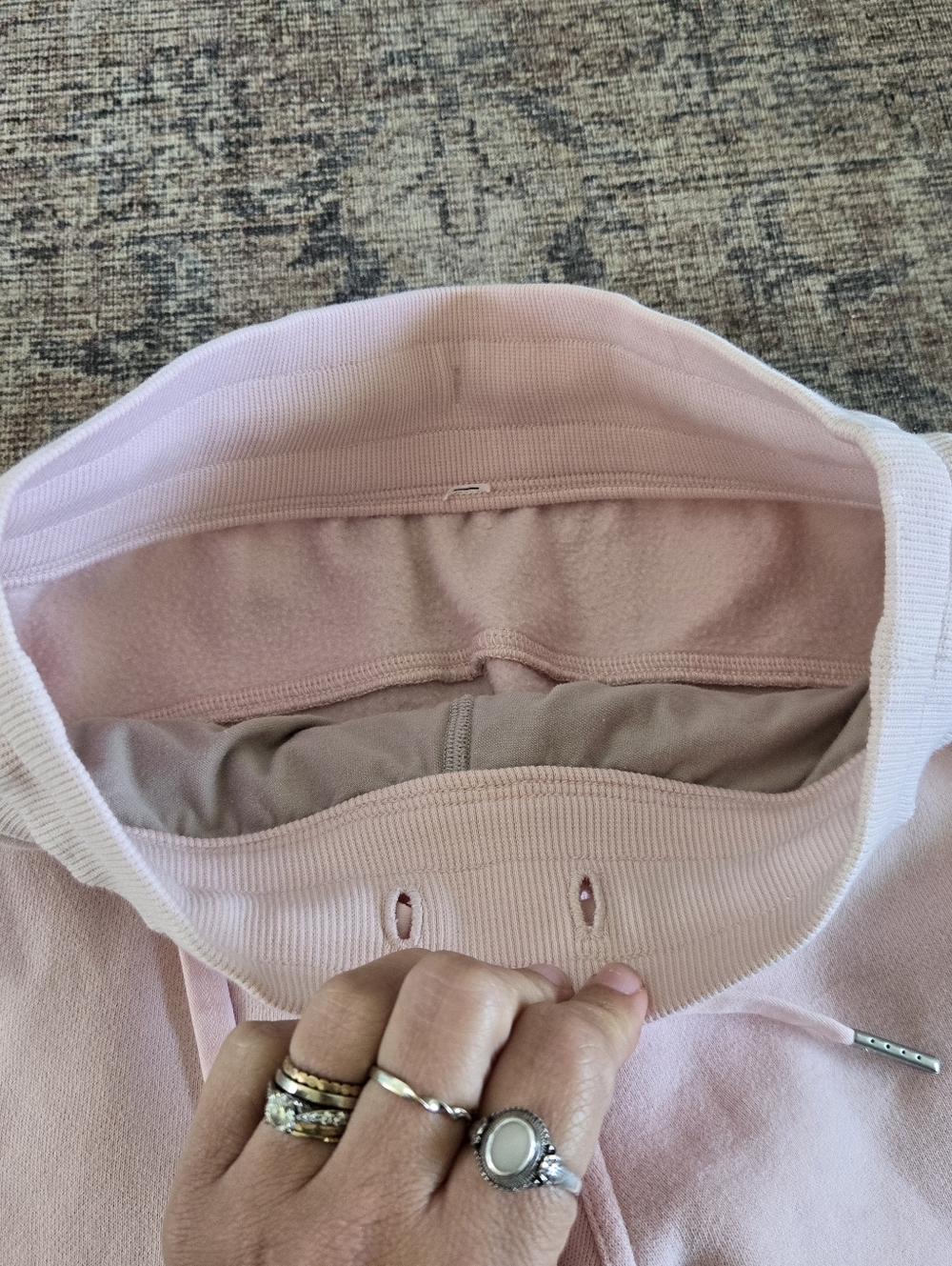 Lululemon Scuba High-Rise Jogger Pants Fleece 28" Pink Mist Sweatpants Size 2 - Picture 6 of 10